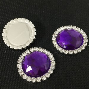 модни декоративни различни цветове кръгъл плосък гръб акрилен кристален бутон 12