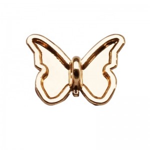 Моден бутон пеперуда дизайн дреха метален златен бутон копче за подгъващ се гребен 13