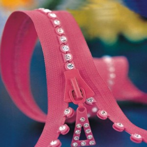 Висококачествен моден дизайн Rhinestone цип за яке 8