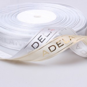 1 # персонализирано лого на марката по поръчка отпечатана панделка за лъкове за коса