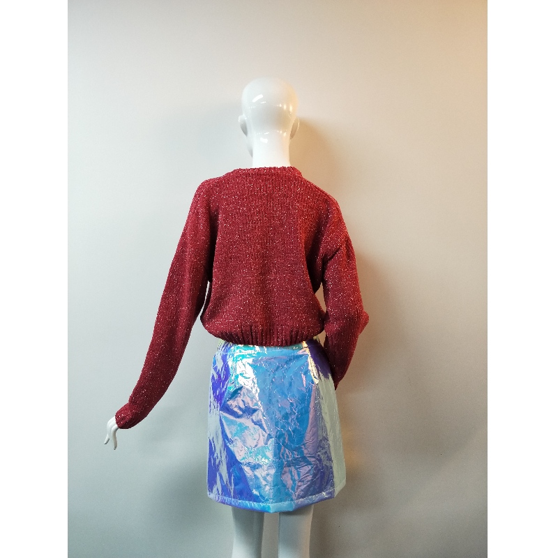 RED SHORT SWEATER RLWS0093F