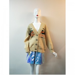 YELLOW PRINT CARDIGAN RLWS0106F