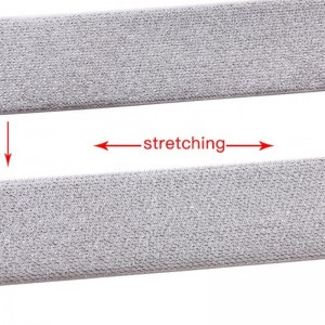 11 # матиран сребърен блясък добро качество висока еластичност персонализирани тъкани 1,8 инчов лента еластична лента металик елас...