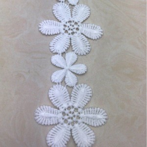 Млечна копринена дантела 11 # ester полиестер / найлон дантела l памучна дантела