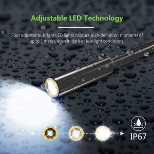 USB ендоскоп с 4.3In екран дисплей Borescope инспекция 1080P HD змия камера 8 светодиода многофункционален ендоскоп за машина \\ t