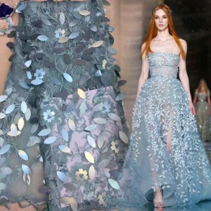 Евтини пайети и мъниста плат за Азия дрехи сватбена рокля плат