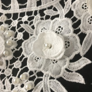 Нова пристигаща врата яка с мъниста апликация дантела