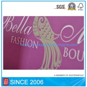 Лилава хартиена торба с вързана дръжка