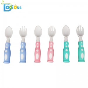 Изработка по поръчка на хранителни продукти PP Baby Spoons Бебешка вилица BPA Free Training Лъжица и вилица за малко дете