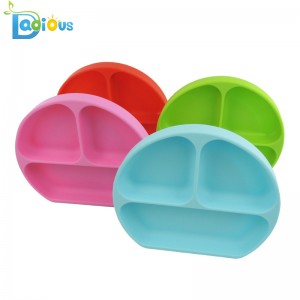 Горещ продукт неплъзгаща се силиконова плоча за малки деца силна смукателна плоча за бебето нетоксична силиконова всмукваща пла...
