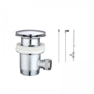 Хром изскачащ контейнер за изтичане на басейн с издърпващ се дренажен прът