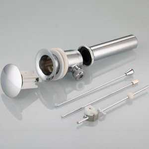 Хром изскачащ контейнер за изтичане на басейн с издърпващ се дренажен прът