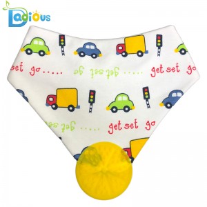 Амазонки най-продавани памучни биб с Teether Boy Teether Bib Bandana Teething Bibs за момичета