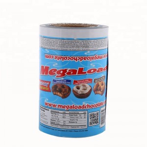 Ламиниран пластмасов пластмасов устойчив на влага термозапечатващ филм за опаковане на бисквитки на руло