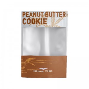 Персонализиран калъф за изправяне на торбички с опаковки за хранителни продукти с прозрачен цип на горния прозорец