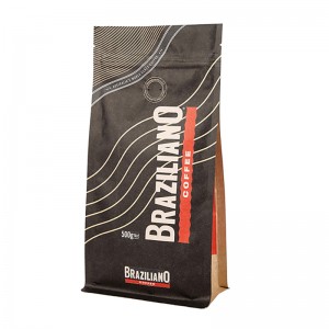 Zip Lock 100g опаковъчна чаша за кафе, чанта и кафе торба 1кг с обезгазяващ клапан и персонализирана отпечатана чанта за кафе с клапан