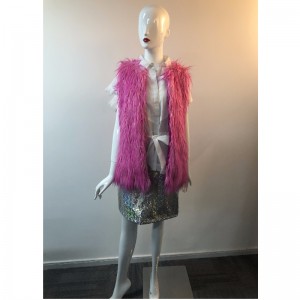MAGENTA SHAGGY GILET ДАМСКИ RLWF0023