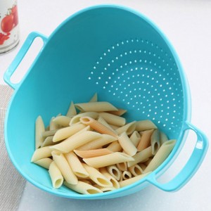 Силиконова кошница за оттичане на вода кухня практична кошница за изтичане двойна дръжка Taomi кошница за плодове и зеленчуци