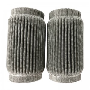 Плисирана водна филтърна свещ от неръждаема стомана 50Micron