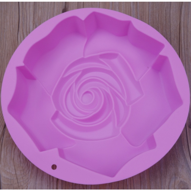 Силиконова форма за торта единична големина розова форма за торта единична дупка голяма цветна плоча за печене diy инструмент за печене