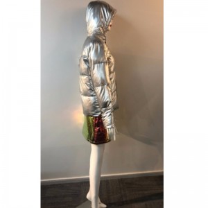 СРЕБЕН МЕТАЛЛИЧЕН ПУФЕРЕН КОЛЕТ RLWPC0049