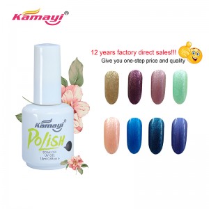 Продукти за нокти Kamayi In Usa Безплатна проба Uv ​​Gel Лак за нокти Черна бутилка 15ml гел лак