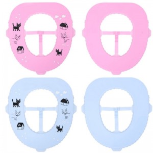 Нов силиконов антибактериален подложка за тоалетна чиния домакински водоустойчив лесно почистване пътуване преносим тоалетен ...