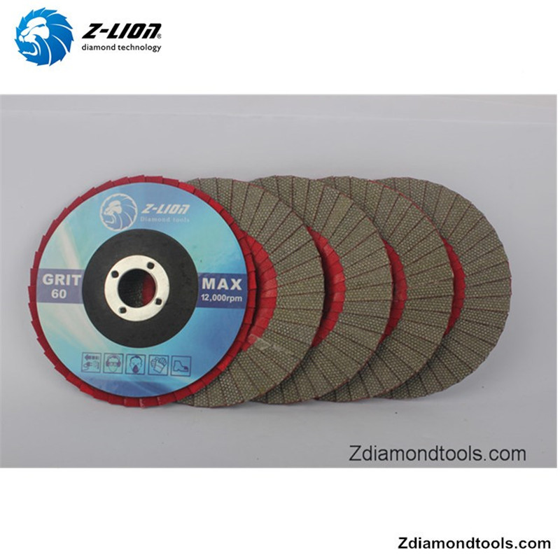 ZLION ZL-WMC65 5-инчов елекротропиран диамантен шлифовъчен диск за бетон, керамика, стъкло