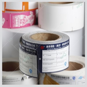 Отлична цветна наситеност на стоманена лента за окачване на етикети с висока температура