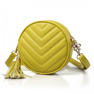 ["Нова детска чанта за свободното време Корейска версия на висококачествена PU единично рамо чанта модни момичета кръгли пискюли ...