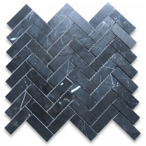 Nero marquina 1x3 мозаечна плочка от коледни кости