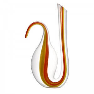 Sanzo нови продукти ръчно издухан без олово кристално червено вино, графин, кръгъл стъклен декантер за подарък