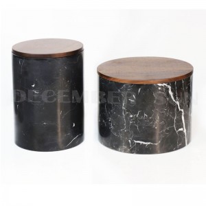 Комплект кутии от черен мрамор