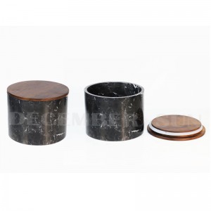 Комплект кутии от черен мрамор