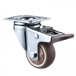 Лек дежурност - Корпус с хромиран корпус с меко протекторно колело TPR 14