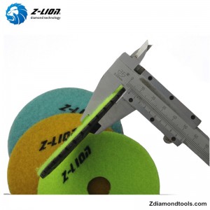 ZL-123CM 4-инчови бетонни полиращи смолисти подложки с пълнеж от метал