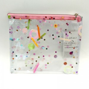 Пластмасова торбичка от PVC брокат