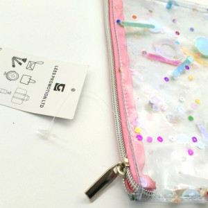 Пластмасова торбичка от PVC брокат