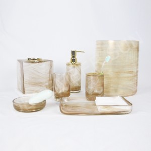 Очевиден ефект на замръзване Стъклени комплект принадлежности за баня