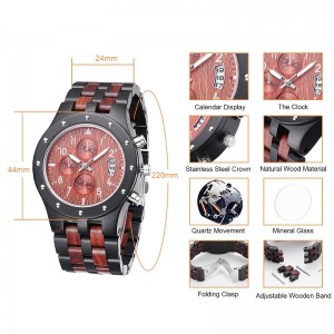 Дървен часовник Мъжки жени Автоматичен ръчен часовник Дървен метален балансиращ колело Часовник Relogio