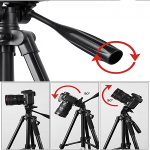 KINGJOY лек флип заключващ видео статив VT-860 с трипосочна глава