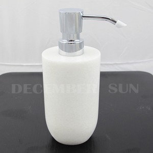 Чист бял мраморен комплект за баня