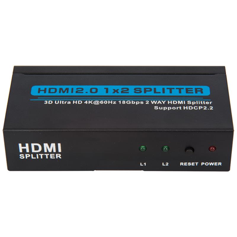 V2.0 HDMI 1x2 Splitter Поддръжка 3D Ultra HD 4Kx2K @ 60Hz HDCP2.2