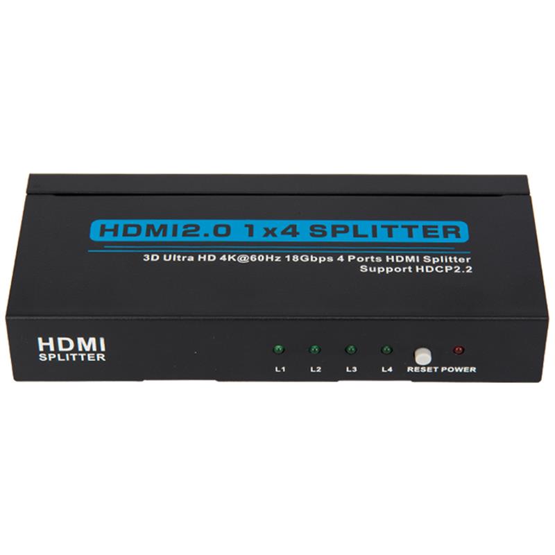 V2.0 HDMI 1x4 Splitter Поддръжка 3D Ultra HD 4Kx2K @ 60Hz HDCP2.2