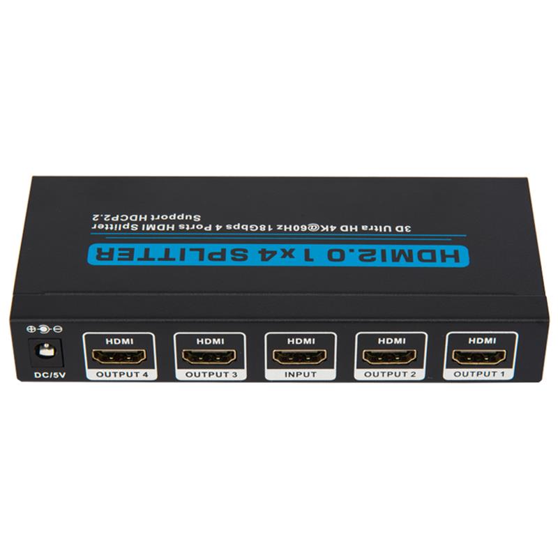 V2.0 HDMI 1x4 Splitter Поддръжка 3D Ultra HD 4Kx2K @ 60Hz HDCP2.2