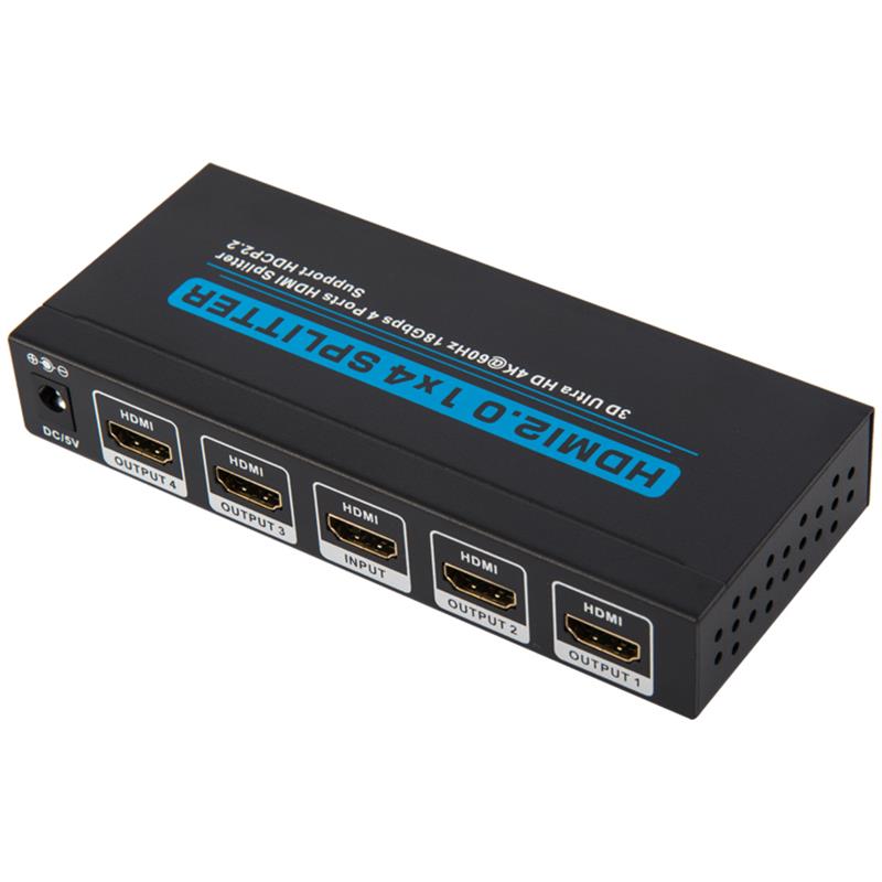 V2.0 HDMI 1x4 Splitter Поддръжка 3D Ultra HD 4Kx2K @ 60Hz HDCP2.2