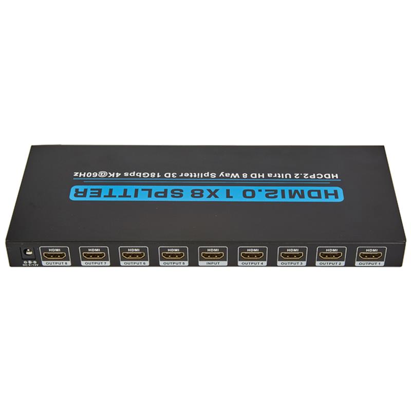 V2.0 HDMI 1x8 Splitter Поддръжка 3D Ultra HD 4Kx2K @ 60Hz HDCP2.2