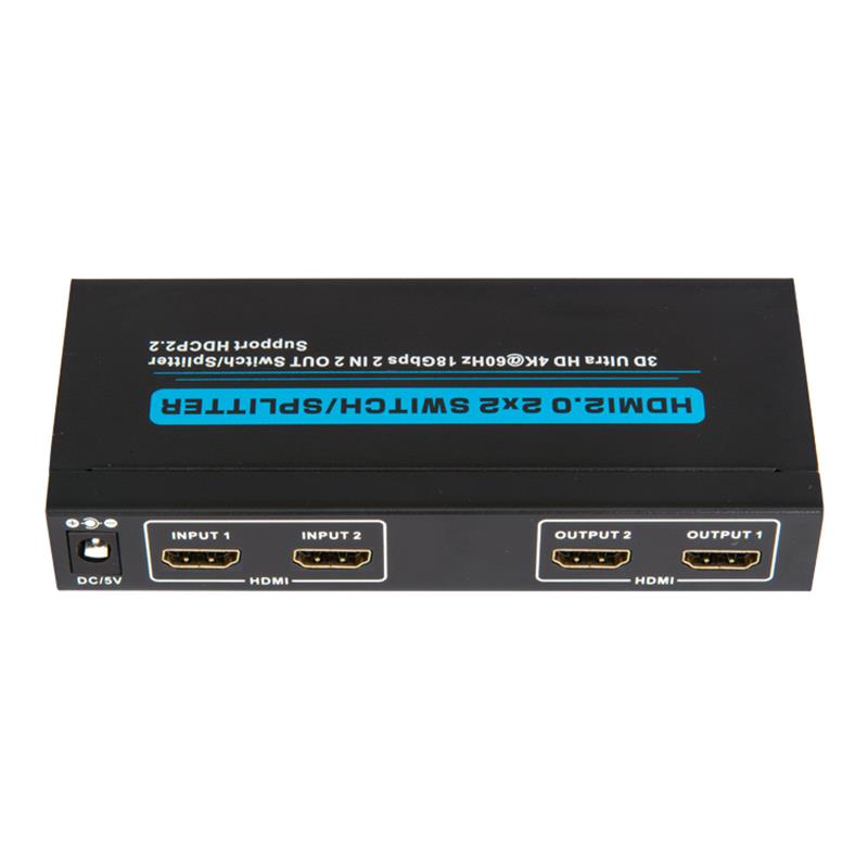 Поддръжка на V2.0 HDMI 2x2 Switch / Splitter 3D Ultra HD 4Kx2K @ 60Hz HDCP2.2