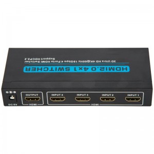 Поддръжка на V2.0 HDMI 4x1 превключвател 3D Ultra HD 4Kx2K @ 60Hz HDCP2.2