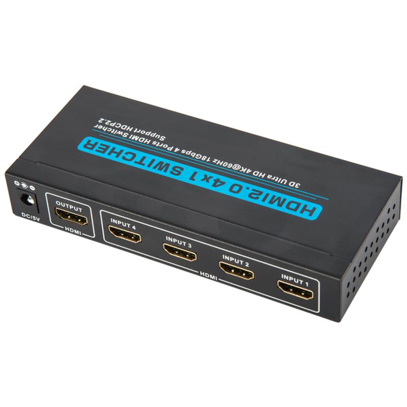 Поддръжка на V2.0 HDMI 4x1 превключвател 3D Ultra HD 4Kx2K @ 60Hz HDCP2.2